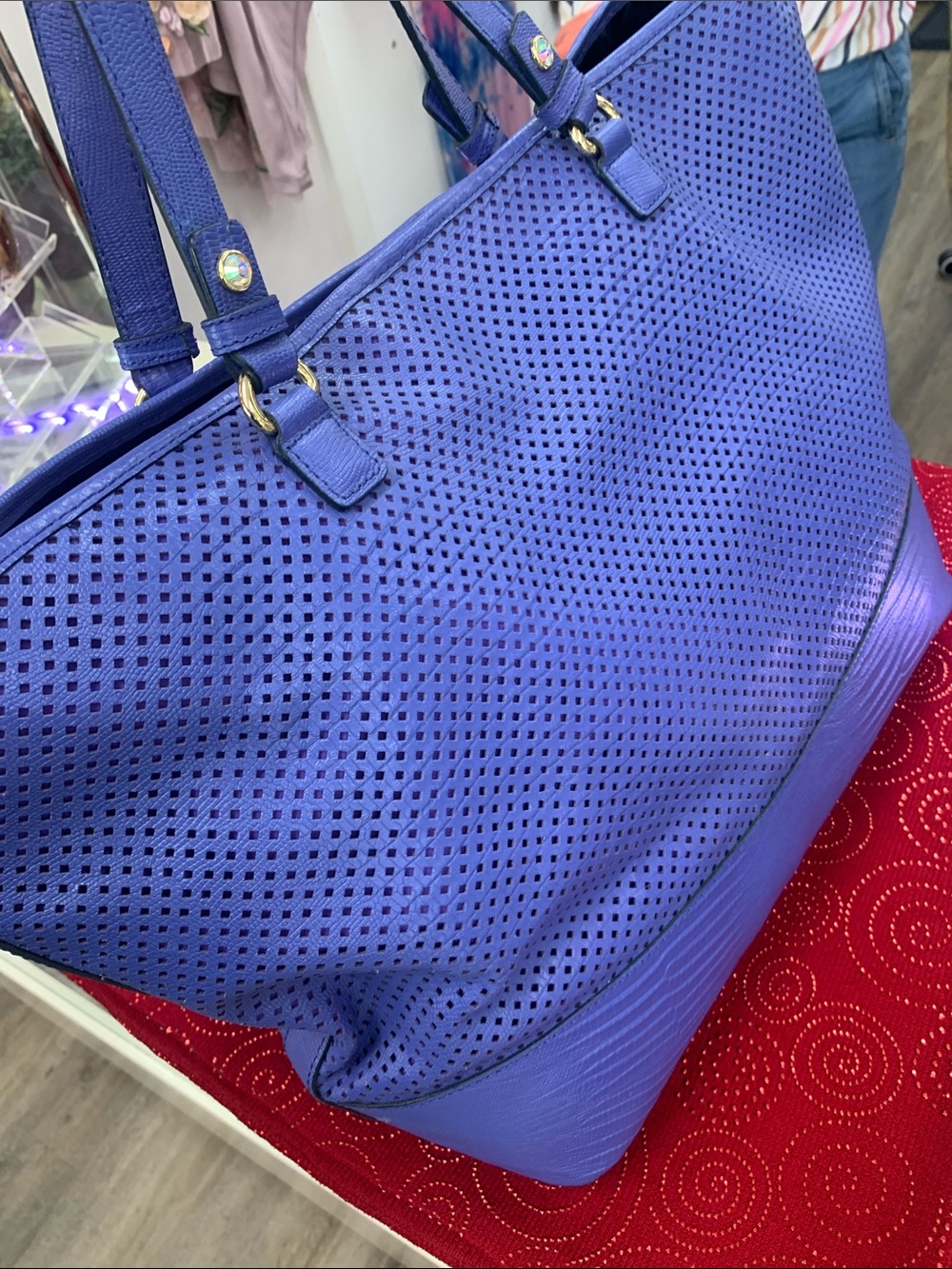 Juicy Couture Royal Purple Perforated Tote - Picture 3 of 7